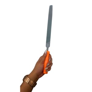 Nicholson Lima Plana Flat File – 12-Inch Double-Cut Hand File with Ergonomic Handle for Metal, Wood & Plastic – Heavy Duty High Carbon Steel Filing Tool (small)