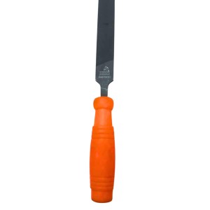 Nicholson Lima Plana Flat File – 12-Inch Double-Cut Hand File with Ergonomic Handle for Metal, Wood & Plastic – Heavy Duty High Carbon Steel Filing Tool (small)