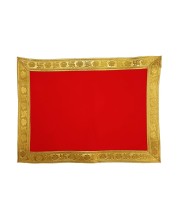 Velvet Pooja Cloth | Bhakti Lehar, Plain Altar Cloth for God Idols, Home Mandir, Temple and Pooja Ghar (16X12) Velvet Pooja Cloth | Bhakti Lehar, Plain Altar Cloth for God Idols, Home Mandir, Temple and Pooja Ghar (16X12)