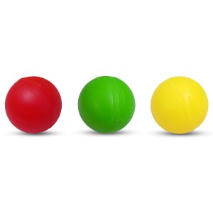 Hi Tech Sales Multicolor Plastic Cricket Balls | Lightweight and Durable Practice Balls for Kids and Adults | Indoor & Outdoor Play (Yellow, Red, Green) (Medium, 3, Count)
