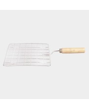 Stainless Steel Wire Roaster with Wooden Handle, 1 9CM*19CM (Pack of 1) Stainless Steel Wire Roaster with Wooden Handle, 1 9CM*19CM (Pack of 1)