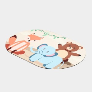 Home Beautiful Anti-Skid Beige Polyester Bath Mat Home Beautiful Anti-Skid Beige Polyester Bath Mat