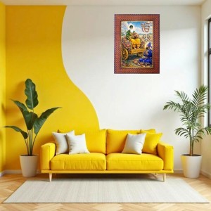 Guru Nanak Photo Frame 21X25 Inch Religious Wall & Table Decor Frame | Guru Nanak Spiritual Photo Frame For Home, Temple & Office | Decorative Hindu God & Goddess Frame (Pack Of 1) (F18246)