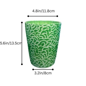 The Decor Green and White Hand-Painted Ceramic Planter – Modern Textured Flower Pot for Indoor Plants Succulents & Home Decor. (only Pot) The Decor Green and White Hand-Painted Ceramic Planter – Modern Textured Flower Pot for Indoor Plants Succulents & Home Decor. (only Pot)
