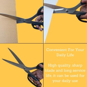 Hitech Sales Multi Purpose Scissors 11” Rajor Sharp Cutting, Better Grip, Ideal for Office, Home, School, Art & Craft (26 cm, Black - Pack of 1) Hitech Sales Multi Purpose Scissors 11” Rajor Sharp Cutting, Better Grip, Ideal for Office, Home, School, Art & Craft (26 cm, Black - Pack of 1)
