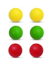 Hi Tech Sales Multicolor Plastic Cricket Balls | Lightweight and Durable Practice Balls for Kids and Adults | Indoor & Outdoor Play (Yellow, Red, Green) (Medium, 6, Count)