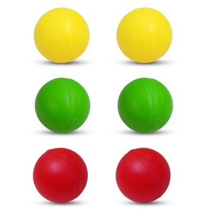 Hi Tech Sales Multicolor Plastic Cricket Balls | Lightweight and Durable Practice Balls for Kids and Adults | Indoor & Outdoor Play (Yellow, Red, Green) (Medium, 6, Count) Hi Tech Sales Multicolor Plastic Cricket Balls | Lightweight and Durable Practice Balls for Kids and Adults | Indoor & Outdoor Play (Yellow, Red, Green) (Medium, 6, Count)