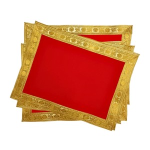 Velvet Pooja Cloth | Bhakti Lehar, Plain Altar Cloth for God Idols, Home Mandir, Temple and Pooja Ghar (16X12) Velvet Pooja Cloth | Bhakti Lehar, Plain Altar Cloth for God Idols, Home Mandir, Temple and Pooja Ghar (16X12)