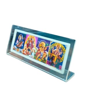 Acrylic Table Photo Stand with Mahadev, Dakhineswar maa kaali, Hanuman ji, Vishwakarma Hindu God Images | Transparent Desk Photo Frame for Home Temple, Office & Car Dashboard | Decorative Religious Tabletop Display Stand Acrylic Table Photo Stand with Mahadev, Dakhineswar maa kaali, Hanuman ji, Vishwakarma Hindu God Images | Transparent Desk Photo Frame for Home Temple, Office & Car Dashboard | Decorative Religious Tabletop Display Stand