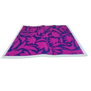 Decorative Aasan Mat for Pooja and Meditation | Traditional Floral Design Floor Mat | Reversible Puja Aasan for Temple, Home & Yoga (Pink & Blue) Decorative Aasan Mat for Pooja and Meditation | Traditional Floral Design Floor Mat | Reversible Puja Aasan for Temple, Home & Yoga (Pink & Blue)
