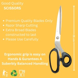 Hitech Sales Multi Purpose Scissors 11” Rajor Sharp Cutting, Better Grip, Ideal for Office, Home, School, Art & Craft (26 cm, Black - Pack of 1) Hitech Sales Multi Purpose Scissors 11” Rajor Sharp Cutting, Better Grip, Ideal for Office, Home, School, Art & Craft (26 cm, Black - Pack of 1)
