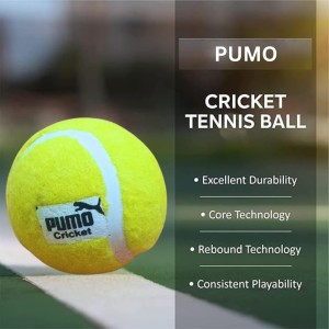 Hitech Sales - Pumo Cricket Tennis Ball | Lightweight Tennis Ball for Cricket Practice & Play | Durable and High Bounce Ball for Indoor & Outdoor Use (Pack of 6)