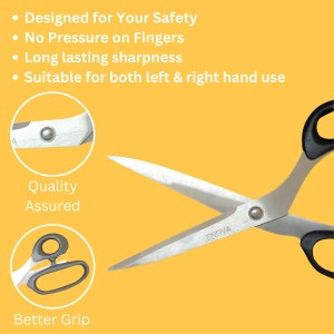 Hitech Sales Multi Purpose Scissors 11” Rajor Sharp Cutting, Better Grip, Ideal for Office, Home, School, Art & Craft (26 cm, Black - Pack of 1) Hitech Sales Multi Purpose Scissors 11” Rajor Sharp Cutting, Better Grip, Ideal for Office, Home, School, Art & Craft (26 cm, Black - Pack of 1)