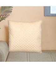 Home Beautiful Cream Microfiber Cushion Cover