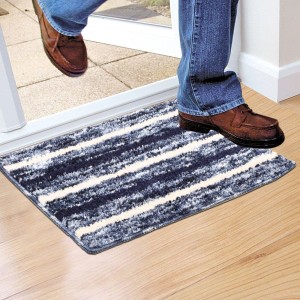 Home Beautiful Anti-Skid Blue Polyester Door Mat Home Beautiful Anti-Skid Blue Polyester Door Mat