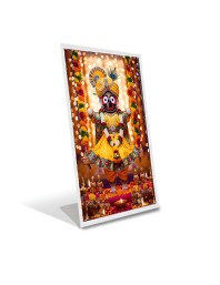 Car Desk/Table Top Jai Jagannath Acrylic L-Style Photo Stand - 5x7 Inches, Compact And Stylish Spiritual Display (F6655)