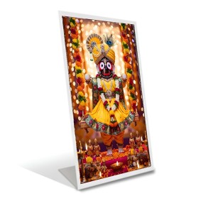 Car Desk/Table Top Jai Jagannath Acrylic L-Style Photo Stand - 5x7 Inches, Compact And Stylish Spiritual Display (F6655)