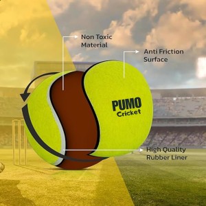 Hitech Sales - Pumo Cricket Tennis Ball | Lightweight Tennis Ball for Cricket Practice & Play | Durable and High Bounce Ball for Indoor & Outdoor Use (Pack of 6)