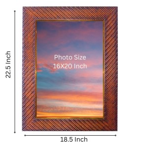 Lord Krishna Photo Frame 19X23 Inch Religious Wall & Table Decor Frame | Lord Krishna Spiritual Photo Frame For Home, Temple & Office | Decorative Hindu God & Goddess Frame (Pack Of 1) (F18174)