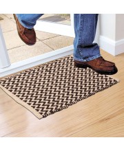 Home Beautiful Anti-Skid Beige Polyester Cotton Door Mat