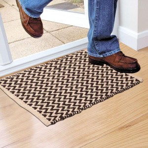 Home Beautiful Anti-Skid Beige Polyester Cotton Door Mat Home Beautiful Anti-Skid Beige Polyester Cotton Door Mat
