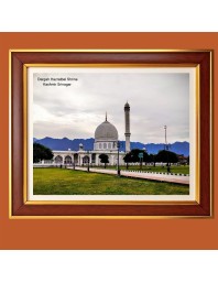 Dargah Hazratbal Shrine, Kashmir, Srinagar Photo Frame, 10x14 Inches Stylish Framed Islamic wall art for Home & Office Decoration and gift for Muslims