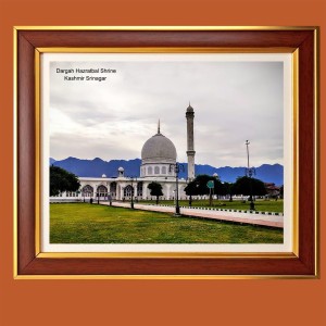Dargah Hazratbal Shrine, Kashmir, Srinagar Photo Frame, 10x14 Inches Stylish Framed Islamic wall art for Home & Office Decoration and gift for Muslims