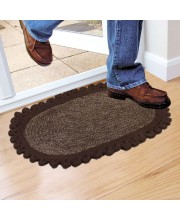 Home Beautiful Brown Polyester Door Mat Home Beautiful Brown Polyester Door Mat