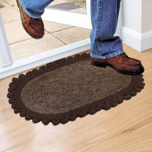 Home Beautiful Brown Polyester Door Mat Home Beautiful Brown Polyester Door Mat