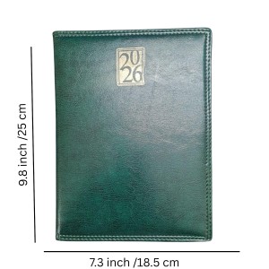 Leather Cover Hardbound 2026 Diary | New Year Daily Planner with Monthly Calendar | Office, Study & Personal Organizer Leather Cover Hardbound 2026 Diary | New Year Daily Planner with Monthly Calendar | Office, Study & Personal Organizer