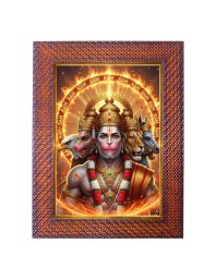 Mata Ganga Photo Frame 21X25 Inch Religious Wall & Table Decor Frame | Mata Ganga Spiritual Photo Frame For Home, Temple & Office (F18228X21X25)
