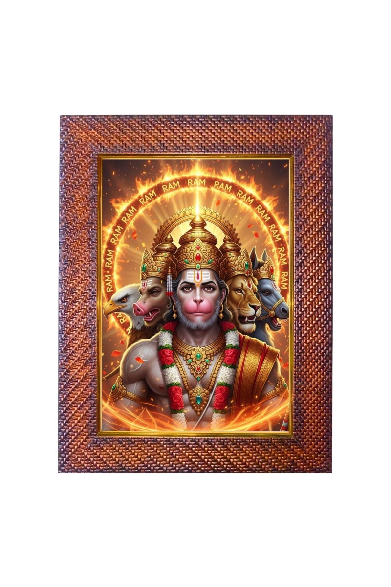 Mata Ganga Photo Frame 21X25 Inch Religious Wall & Table Decor Frame | Mata Ganga Spiritual Photo Frame For Home, Temple & Office (F18228X21X25)