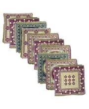 Hitech Sales Pure Cotton Puja Aasan Set Designer Prayer Mats for Puja, Meditation or Sitting on Floor & Multipurpose Use - Size 20 x 20 inch (Multicolor) (10) Hitech Sales Pure Cotton Puja Aasan Set Designer Prayer Mats for Puja, Meditation or Sitting on Floor & Multipurpose Use - Size 20 x 20 inch (Multicolor) (10)