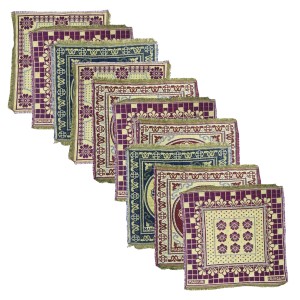 Hitech Sales Pure Cotton Puja Aasan Set Designer Prayer Mats for Puja, Meditation or Sitting on Floor & Multipurpose Use - Size 20 x 20 inch (Multicolor) (10) Hitech Sales Pure Cotton Puja Aasan Set Designer Prayer Mats for Puja, Meditation or Sitting on Floor & Multipurpose Use - Size 20 x 20 inch (Multicolor) (10)