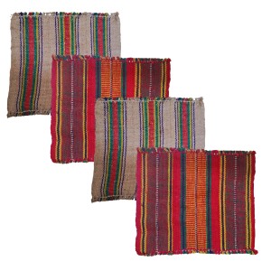 Hitech Sales Handmade Cotton Jute Aasan Mat for Pooja – Traditional Indian Prayer Mats with Multicolor Stripes – Recycled Fabric Woven Floor Mats for Meditation, Temple, or Home Use (4) Hitech Sales Handmade Cotton Jute Aasan Mat for Pooja – Traditional Indian Prayer Mats with Multicolor Stripes – Recycled Fabric Woven Floor Mats for Meditation, Temple, or Home Use (4)