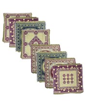 Hitech Sales Pure Cotton Puja Aasan Set Designer Prayer Mats for Puja, Meditation or Sitting on Floor & Multipurpose Use - Size 20 x 20 inch (Multicolor) (8) Hitech Sales Pure Cotton Puja Aasan Set Designer Prayer Mats for Puja, Meditation or Sitting on Floor & Multipurpose Use - Size 20 x 20 inch (Multicolor) (8)