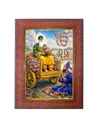 Guru Nanak Photo Frame 21X25 Inch Religious Wall & Table Decor Frame | Guru Nanak Spiritual Photo Frame For Home, Temple & Office | Decorative Hindu God & Goddess Frame (Pack Of 1) (F18246)