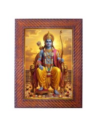 Lord Ram Photo Frame 17X21 Inch Religious Wall & Table Decor Frame | Lord Ram Spiritual Photo Frame For Home, Temple & Office | Decorative Hindu God & Goddess Frame (Pack Of 1) (F18076)