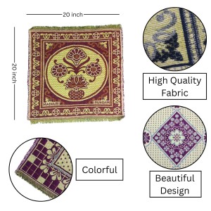 Hitech Sales Pure Cotton Puja Aasan Set Designer Prayer Mats for Puja, Meditation or Sitting on Floor & Multipurpose Use - Size 20 x 20 inch (Multicolor) (10) Hitech Sales Pure Cotton Puja Aasan Set Designer Prayer Mats for Puja, Meditation or Sitting on Floor & Multipurpose Use - Size 20 x 20 inch (Multicolor) (10)