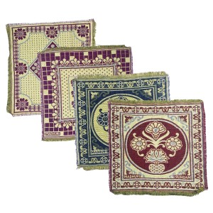 Hitech Sales Pure Cotton Puja Aasan Set Designer Prayer Mats for Puja, Meditation or Sitting on Floor & Multipurpose Use - Size 20 x 20 inch (Multicolor) (4) Hitech Sales Pure Cotton Puja Aasan Set Designer Prayer Mats for Puja, Meditation or Sitting on Floor & Multipurpose Use - Size 20 x 20 inch (Multicolor) (4)