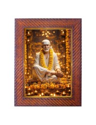 Swami Sivananda Saraswati Photo Frame 15X19 Inch Religious Wall & Table Decor Frame | Swami Sivananda Saraswati Spiritual Photo Frame For Home, Temple & Office | Decorative Hindu God & Goddess Fra