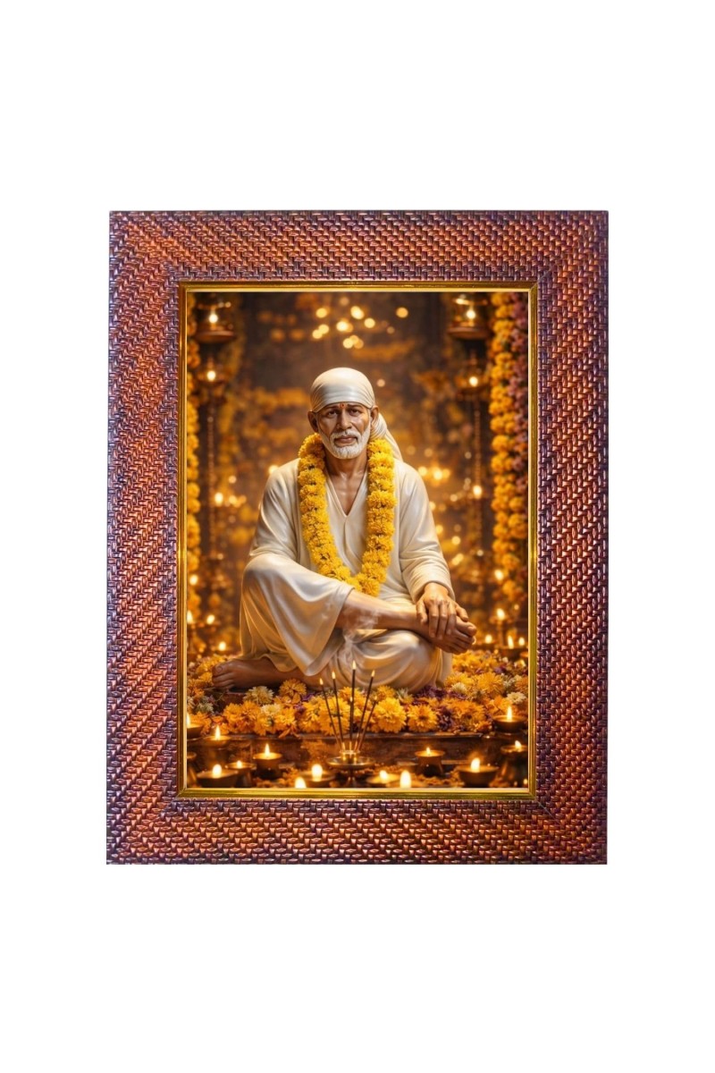 Swami Sivananda Saraswati Photo Frame 15X19 Inch Religious Wall & Table Decor Frame | Swami Sivananda Saraswati Spiritual Photo Frame For Home, Temple & Office | Decorative Hindu God & Goddess Fra