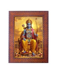 Lord Ram Mata Sita Photo Frame 19X23 Inch Religious Wall & Table Decor Frame | Lord Ram Mata Sita Spiritual Photo Frame For Home, Temple & Office (F18168X19X23)