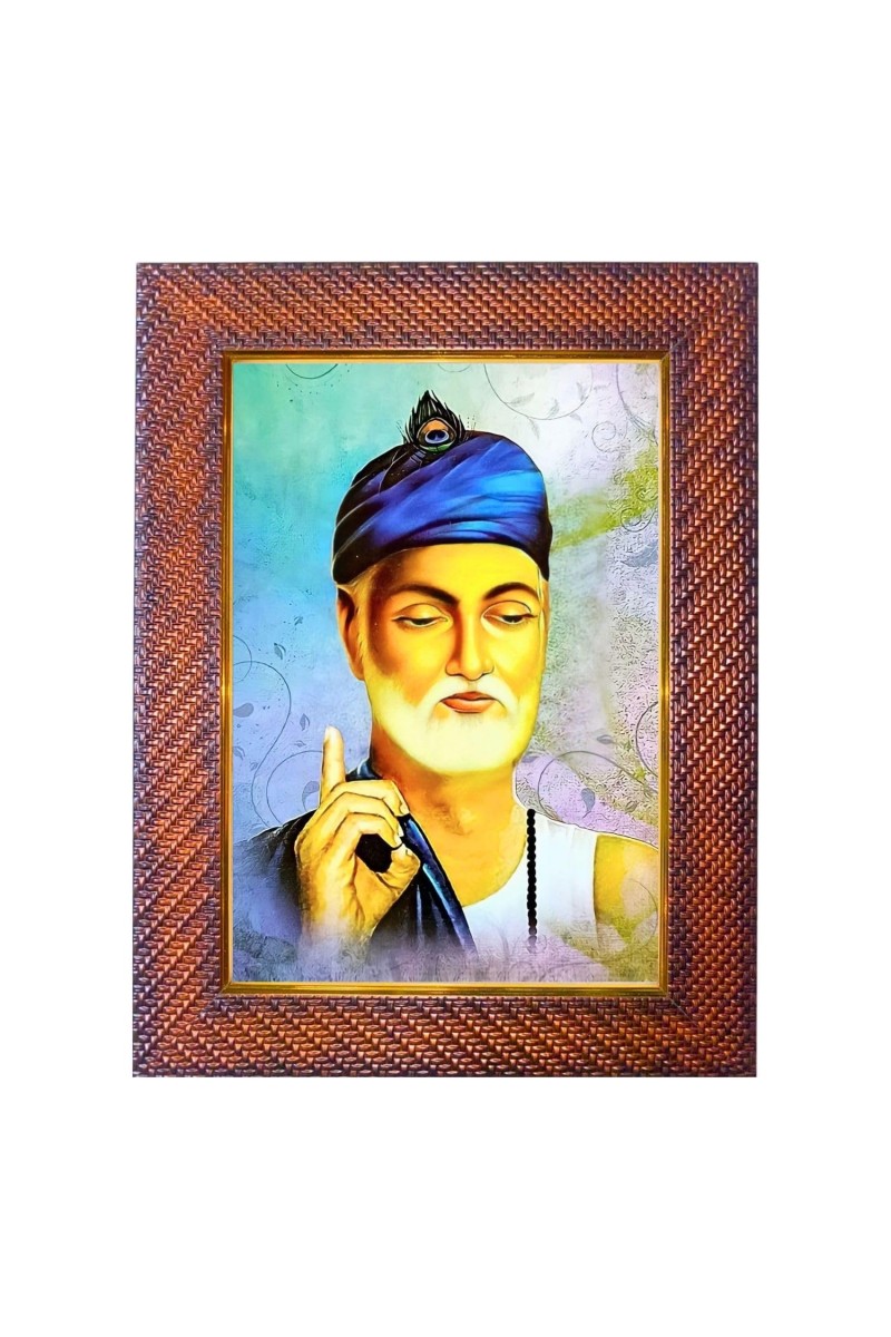 Swami Dayananda Photo Frame 17X21 Inch Religious Wall & Table Decor Frame | Swami Dayananda Spiritual Photo Frame For Home, Temple & Office | Decorative Hindu God & Goddess Frame (Pack Of 1) (F184