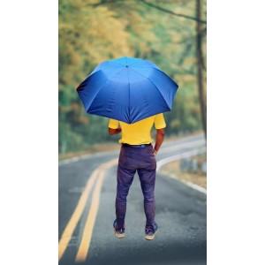 Hitech K.C.PAUL & SONS RAJ 2 Fold Black Polyester Men Umbrella Hitech K.C.PAUL & SONS RAJ 2 Fold Black Polyester Men Umbrella