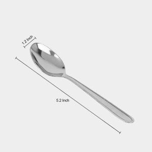 Stainless Steel Spoon, 5.2 in Length (Pack of 4) Stainless Steel Spoon, 5.2 in Length (Pack of 4)