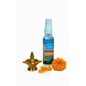 Gangajal Spray Bottle from Dakshineswar Temple | Pure Holy Ganga Jal for Pooja & Religious Rituals | Sanctified Gangajal for Home, Temple & Auspicious Ceremonies | Easy Use Spray Bottle (100ml)