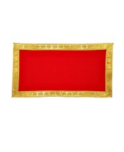 Velvet Pooja Cloth | Bhakti Lehar, Plain Altar Cloth for God Idols, Home Mandir, Temple and Pooja Ghar (13X7) Velvet Pooja Cloth | Bhakti Lehar, Plain Altar Cloth for God Idols, Home Mandir, Temple and Pooja Ghar (13X7)