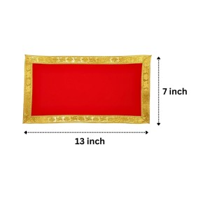 Velvet Pooja Cloth | Bhakti Lehar, Plain Altar Cloth for God Idols, Home Mandir, Temple and Pooja Ghar (13X7) Velvet Pooja Cloth | Bhakti Lehar, Plain Altar Cloth for God Idols, Home Mandir, Temple and Pooja Ghar (13X7)