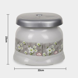 Royal Plastic Bathroom Stool with Floral Design – Lightweight, Durable & Multipurpose – White & Grey (Standard Size) Royal Plastic Bathroom Stool with Floral Design – Lightweight, Durable & Multipurpose – White & Grey (Standard Size)